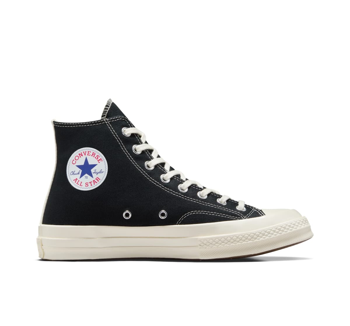 Converse CDG PLAY Chuck 70 "Black / White / High Risk Red"