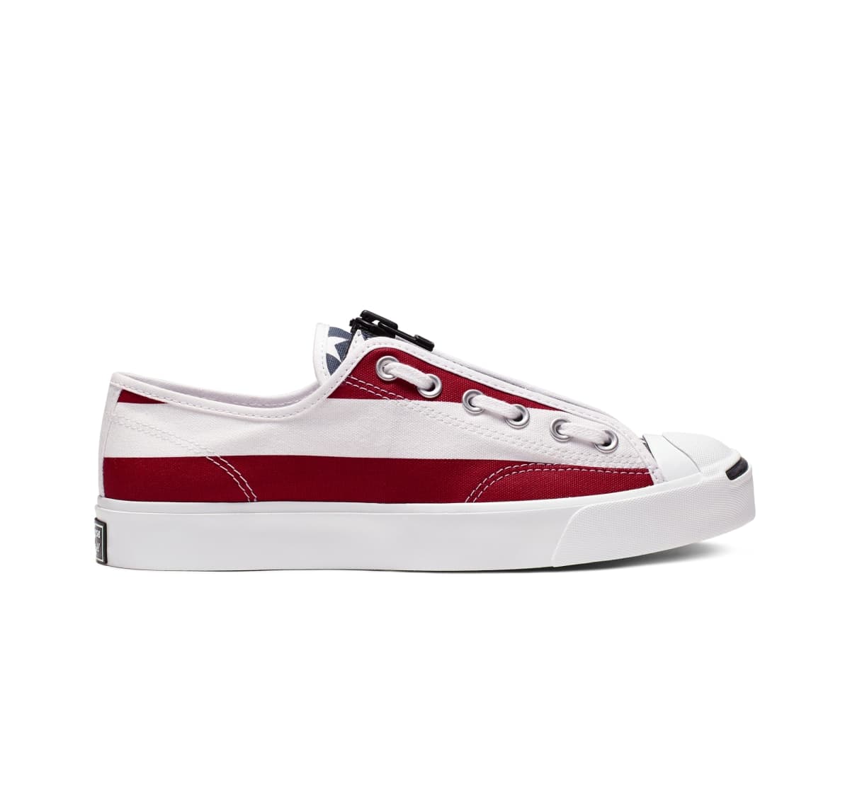 Converse x TheSoloist Jack Purcell Zip "White / Garnet / Mood Indigo"