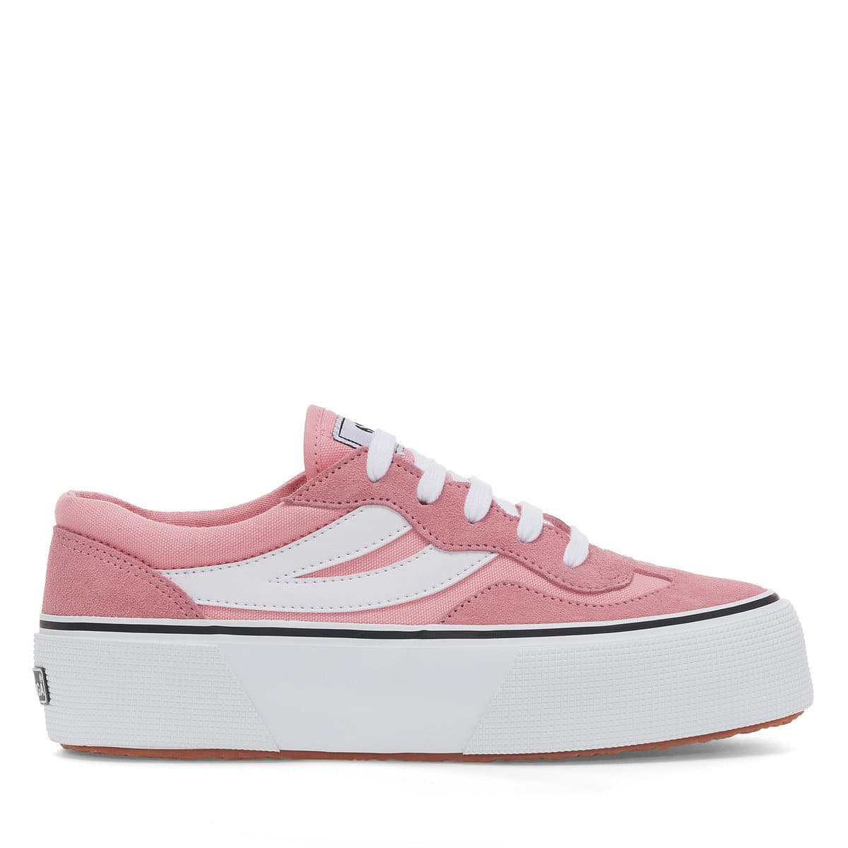 Superga 3041 Revolley Colorblock Platform Rose Dusty-F White (Women's)