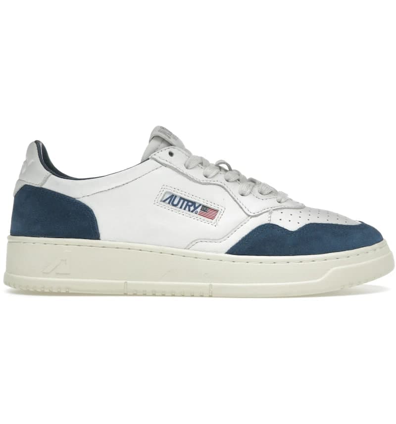 Autry Medalist Leather Low White Capri