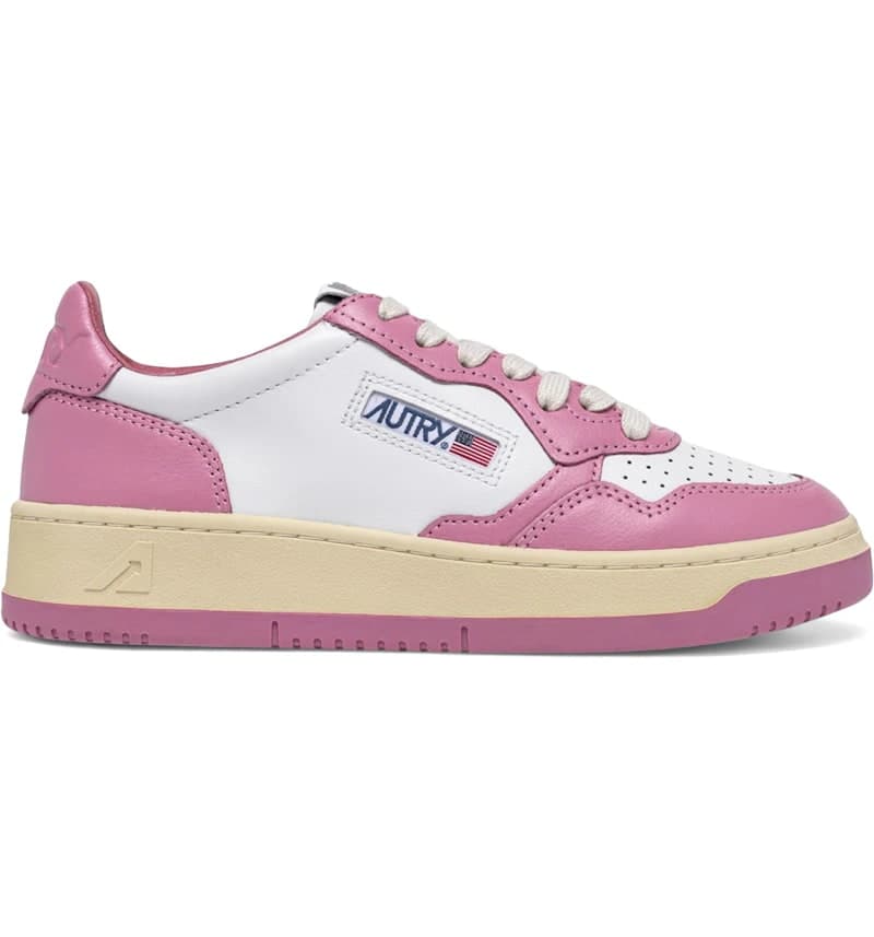 Autry Medalist Leather Low White Polignac (Women's)