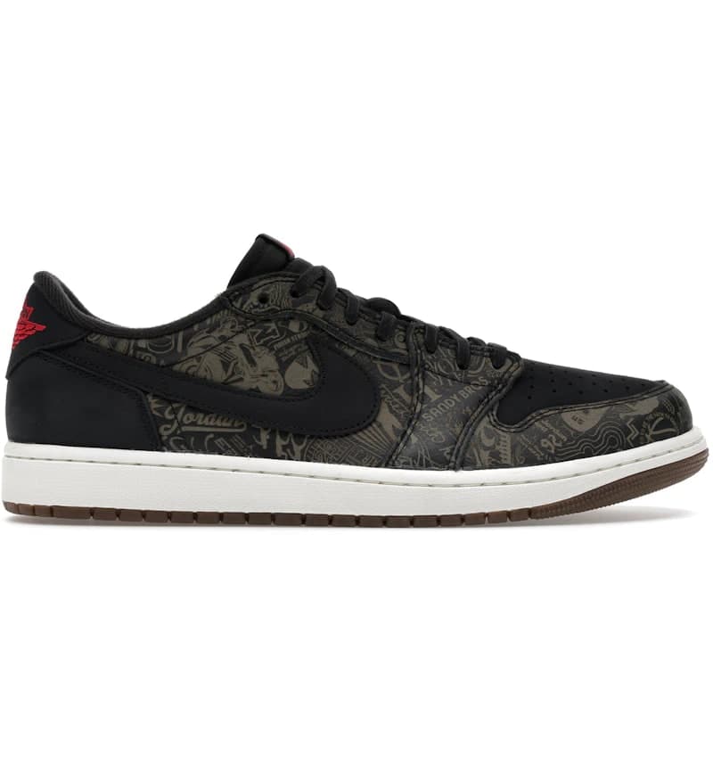 Jordan 1 Retro Low OG Laser Black University Red
