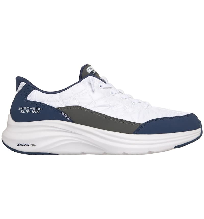 Skechers Slip-ins Contour Foam Cozy Fit White Navy
