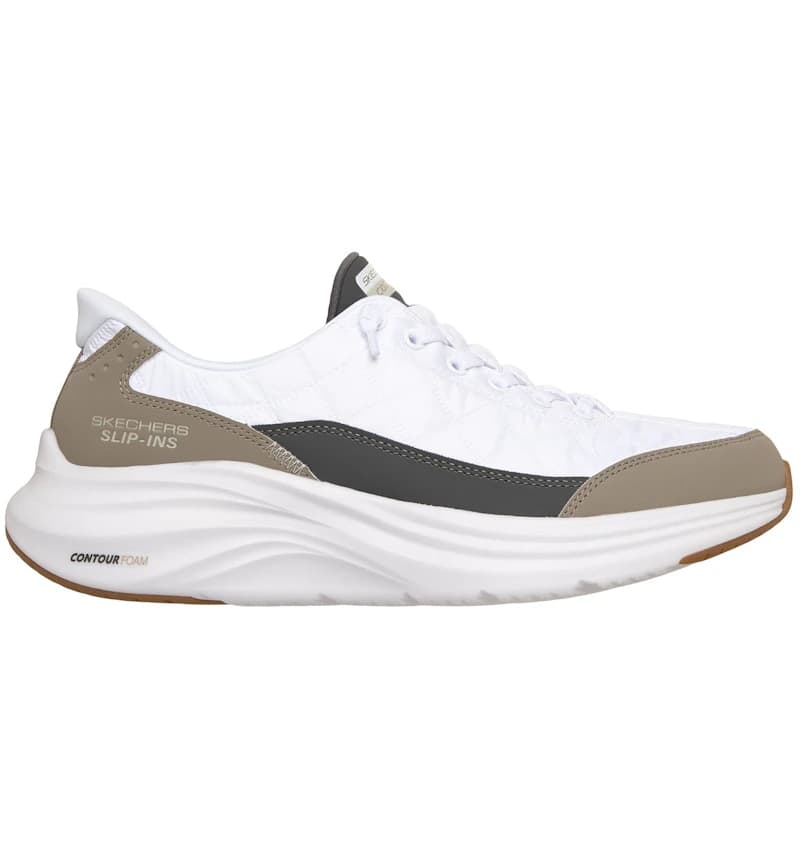 Skechers Slip-ins Contour Foam Cozy Fit White Taupe