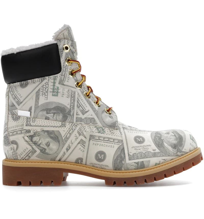 Timberland 6" Premium Waterproof Boot Supreme x MM6 Maison Margiela $100 Bills